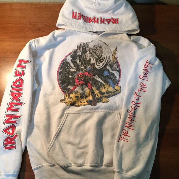 iron maiden number of the beast hoodie